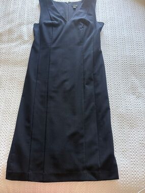 Ann Taylor Sleeveless Midi Dress in Navy